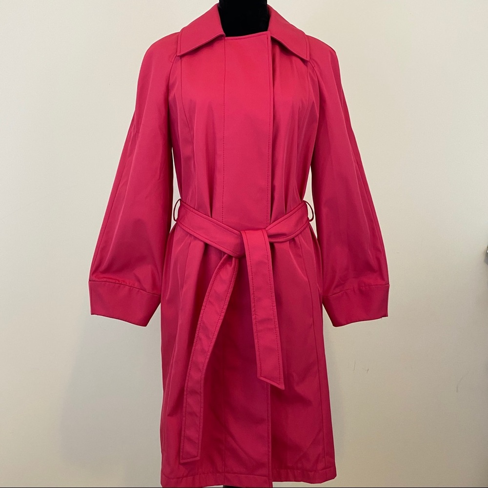 Ellen Tracy Trench Pink Belted Coat
